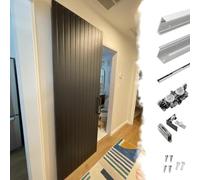 Rail Porte Coulissante Ensemble de Rail Supérieur pour Porte Coulissante | Quincaillerie pour Porte Coulissante à Galandage Simple à Poussée Intérieure pour Placard(160cm/5.2ft)