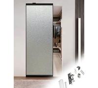 Rail Porte Coulissante Kit de Quincaillerie pour Porte à Galandage Dissimulée, Mécanisme de Portes Coulissantes Invisibles pour Garage Armoire et Placard, Rail en Caisson(96cm/3.1ft)