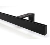 Rail pour rideau plat sur mesure - Montage intérieur en angle - 160 cm - Tissu noir
