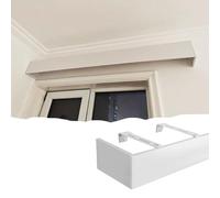 Rail Rideaux Cantonnière Murale Sans Rails, Cache-rideau Décoratif à Visser, Lambrequin de Corniche Extra Long pour Baie Vitrée, Panneau Décoratif Occultant(500cm(16.4ft))
