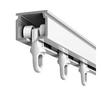 Rails À Rideaux, Tringle À Rideau Télescopique, 85 100 200 300 420CM, Barres Rideau Occultant Tringle For Rideaux Lourds, Curtain Rods Piste Évolutif, Installation De Plafond Ou Mur(Double track,1.3-2