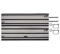 Rails de guidage pour scie plongeante - Aluminium - 2 x 1000 mm - Coupes droites et d'onglet - Pour scie plongeante et scie circulaire - Pour travaux de bricolage