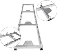 Rails de guidage pour scierie à chaîne - Kit de rails - 270 cm en aluminium - 4 plaques de fixation pour bois - Raccord d'échelle - Horizontal - Gris