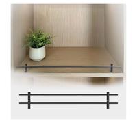 Rails De Protection D'étagère en Métal for Étagères Noirs, Armoires De Cuisine, Salle De Bain, Galerie, Kit De Rails Basculants 10 14 16 20 24 26 30 40 Pouces, Clôture Anti-Chute(2 Pack,22inch/56cm)