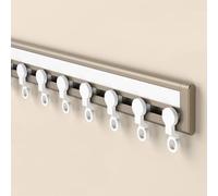 Rails Rideaux Plafond Tringle À Rideau Ultra-fin Barres À Rideaux Glisseur En Aluminium Pour Séparation De Pièce, Salon, Chambre, Fenêtre À Ouverture Intérieure(Champ-W,125cm/4.1ft)
