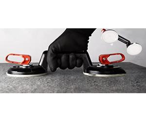 Raimondi Double ventouse pour carrelage texturé Blanc Capacité de charge 57 kg Biventosa Plus
