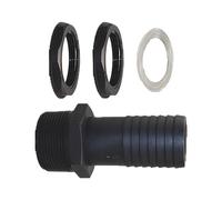 Rain Barrel Hose Nozzle With External Thread Swivel Base,38mm | Sortie d'overflow pour la rétention d'eau, remplissage facile avec le seau d'arrosoir, matériau épais et durable