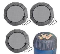 Rain Barrel Screen - Polyester, 3 Pieces Reusable Tank Protector Netting, Water Collection Cover | Fine Mesh Filter Screen for Rainwater Bucket, Garden, Yard, Backyard, Patio, Greenhouse, Farm