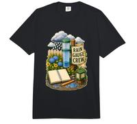 Rain Gauge Crew Station météo Jauge de Pluie Jardins Flaques Comfort Colors Adult Heavyweight T-Shirt