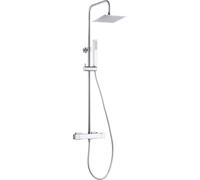 Rain shower with thermostat battery