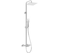 Rain shower with thermostatic bathtub faucet