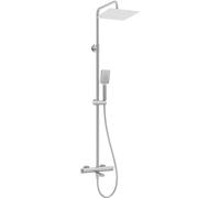Rain shower with thermostatic bathtub faucet