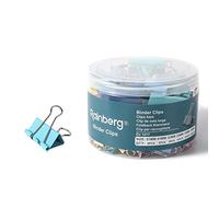 Rainberg Lot de 100 pinces à papier en métal de tailles assorties pour classeurs, tailles XS et M 6 tailles - 51 mm, 41 mm, 32 mm, 25 mm, 19 mm, 15 mm (multicolore)