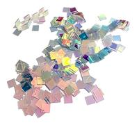 Rainbow Holographic - Acrylic Squares Double-Sided Colored Panels | Acrylic Iridescent Radiant Sheet for Crafts Art Display Party Wedding Office Artwork Classroom