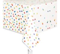 Rainbow Polka dot - Happy Birthday - Nappe en plastique - 7 ft x 4.5 ft - Lot de 1, 84" x 54"
