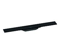 hansgrohe RainDrain Flex Set de finition Caniveau de douche 700mm courbé pour montage mural, 56050670, Couleur: noir mat