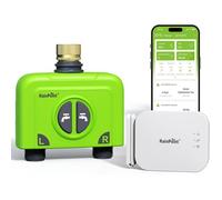 RAINPOINT - Arroseur programmable WiFi 2 voies avec entrée laiton, pilotage vocal/app, adaptation météo, 2 groupes × 6 horaires