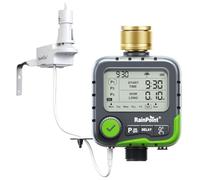 RAINPOINT ITV156 Minuteur d'arrosage avec capteur de pluie, minuteur robinet pour jardin et pelouse, 3 programmes indépendants, arrêt automatique en cas de pluie, retard de pluie
