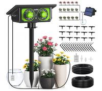 RAINPOINT Kit d'Irrigation Solaire Automatique - Arrosage Goutte à Goutte Uniforme, 90 Modes, Tuyau 15m Anti-Siphon pour Balcons
