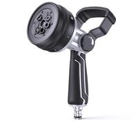 RAINPOINT Pistolet Arrosage en Métal, 7 Modes d'arrosage, Puissant Débit D'eau, Pulvérisateur de Tuyau pour L'arrosage et le Nettoyage du Jardin, Noir