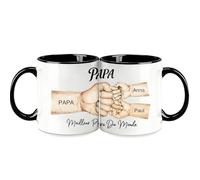 Rainsar Tasse Personnalisée Pour Papa, Personnalisable, Avec Inscription Et Nom, Cadeau De La Fête Des Père - Noël, Anniversaire Beau Père - 320 mL Céramique