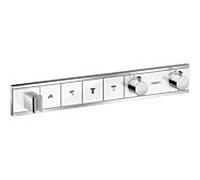 Hansgrohe Mitigeur bain-douche encastré RainSelect 15357400 Thermostat 4 consommateurs chrome/blanc