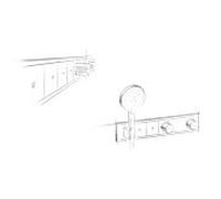 Hansgrohe Mitigeur bain-douche encastré RainSelect 15357400 Thermostat 4 consommateurs chrome/blanc