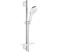 Rainshower Smartactive - Set De Douche De Tête 130, 3 Jets, Barre 600 Mm Et Flexible, Blanc Lunaire 26576ls0 - Grohe