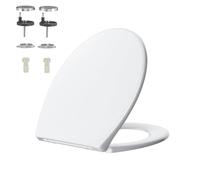 Rainsworth Nano Glaze Abattant de WC en forme de O, lunette de WC urée formaldéhyde avec système d'abaissement automatique, couvercle antibactérien ergonomique, lunette de WC universelle