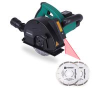 Rainureuse 1700W - 150mm avec laser | 4 disques diamant incl.