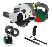 Rainureuse 1700W avec guide laser, 2 lames diamantées et adaptateur pour aspirateur - Machine à rainurer les murs et les plaques de plâtre avec câble de 3MT
