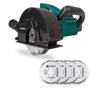 Rainureuse Béton Professionnelle 1700W - 150 MM 6 Disques Diamant - Saignées 40 MM - Câble 3 Mètres VONROC