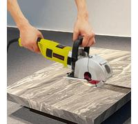 Rainureuse électrique - Rainureuse pour béton/brique - 4000 W - 220 V 50 Hz, prise UE - 6500 tr/min - Lame de 12,1 cm - Vert/Noir/Argent
