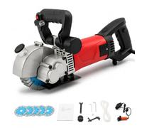 Rainureuse Murale Béton 2800W Laser, Pompe à Eau, 5 Lames Diamantées 125 mm