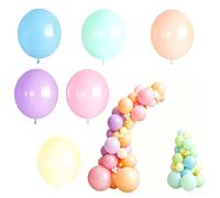Rainway 126 Pièces Kit Arche Ballon Pastel, Guirlande Ballons Arc-En-Ciel Ton Doux Rose Bleu Violet Jaune Orange Vert pour Fête Thème Anniversaire Mariage Remise des Diplômes