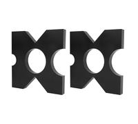RainWeel Plaque de pressage pour cadre en H - Presse hydraulique 20T et 32T - Plaques de presse métalliques pour presse d'atelier - 1 paire de plaques de presse hydrauliques (24,8 x 24,8 x 2,5 cm)