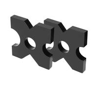 RainWeel Plaque de pressage pour cadre en H - Presse hydraulique 20T et 32T - Plaques de presse métalliques pour presse d'atelier - 1 paire de plaques de presse hydrauliques (18 x 18 x 2,5 cm)