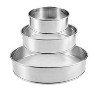 Rairsky 3 Pièces Tamis Farine, 15/20/25cm Tamis à Farine INOX
