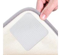 Rairsky 4 Pièces Blanc Anti Glisse Tapis Antiderapant Set, 10 cm X 10 cm Rug Grippers, Gardez Votre Carpette en Place, sous Tapis Antidérapant pour Cuisine, Chambre, Salon, Salle de Bain, Carrelage