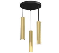 Raito plafonnier 3 suspensions - Or et noir
