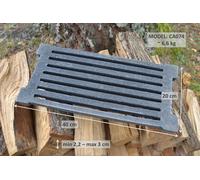RAJCA-GUSS Grille de poêle 40x20 cm Fonte Grille de cheminée carrée Grille de cendrier Poêle à bois Grille de four Grille de four Cheminée