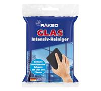 RAKSO Nettoyant intensif pour vitres - 1 nettoyant vitres en laine d'acier inoxydable, sans rayures, pour vitres & carrelages murs/sols, Nettoyage Puissant Surfaces en Verre