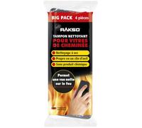 RAKSO Nettoyeur de four de cheminée - 4 nettoyeurs de vitres de cheminée, 2x2 pcs. - Nettoyeur de vitres de cheminée, Nettoyeur de vitres de poêle, Nettoyeur de vitres de cheminée