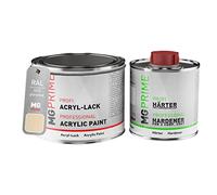 RAL 1015 Ivoire clair brillant, pot de peinture acrylique 2K 0,75 L | Light ivory, Kit 2K peinture + durcisseur, à séchage rapide