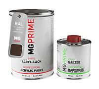 RAL 8017 Brun chocolat mat satiné, pot de peinture acrylique 2K 1,5 L | Chocolate brown, Kit 2K peinture + durcisseur, à séchage rapide