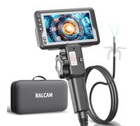 Ralcam Caméra d'inspection Canalisation HD720P - Endoscope Industriel avec écran IPS 4,5" Endoscope Filaire 5,5mm avec 6 LED Caméra Endoscopique, Borescope Serpent Câble Semi-Rigide de 1m