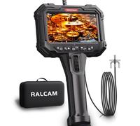 Ralcam Caméra endoscopique avec lumière, tête Mobile à 210°, sonde de 5,5 mm, écran HD 5", caméra d'inspection IP67, Tube Serpent élastique de 1,5 m, caméra Tubulaire pour Voiture et Maison