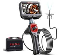 Ralcam Caméra Endoscopique Pivotante à 360° - Endoscope d’Inspection 4,3" HD 720P avec Tube Lumineux, 6 LED, Étanchéité IP67 (Sonde 6,2 mm, Câble Semi-Rigide 3 m)