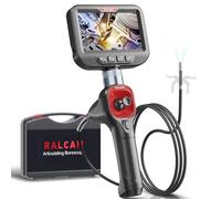 Ralcam Caméra Endoscopique Pivotante à 360° - Endoscope d’Inspection 4,3" HD 720P avec Tube Lumineux, 6 LED, Étanchéité IP67 (Sonde 6,2 mm, Câble Flexible 1 m)