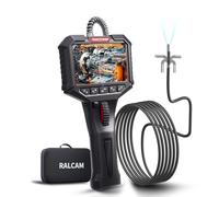 Ralcam Caméra Endoscopique Rotative 210°, Écran HD 3,5", Sonde 6,2mm Semi-Rigide Étanche pour Inspection Moteur, Véhicule et Tuyaux (Câble 2m)